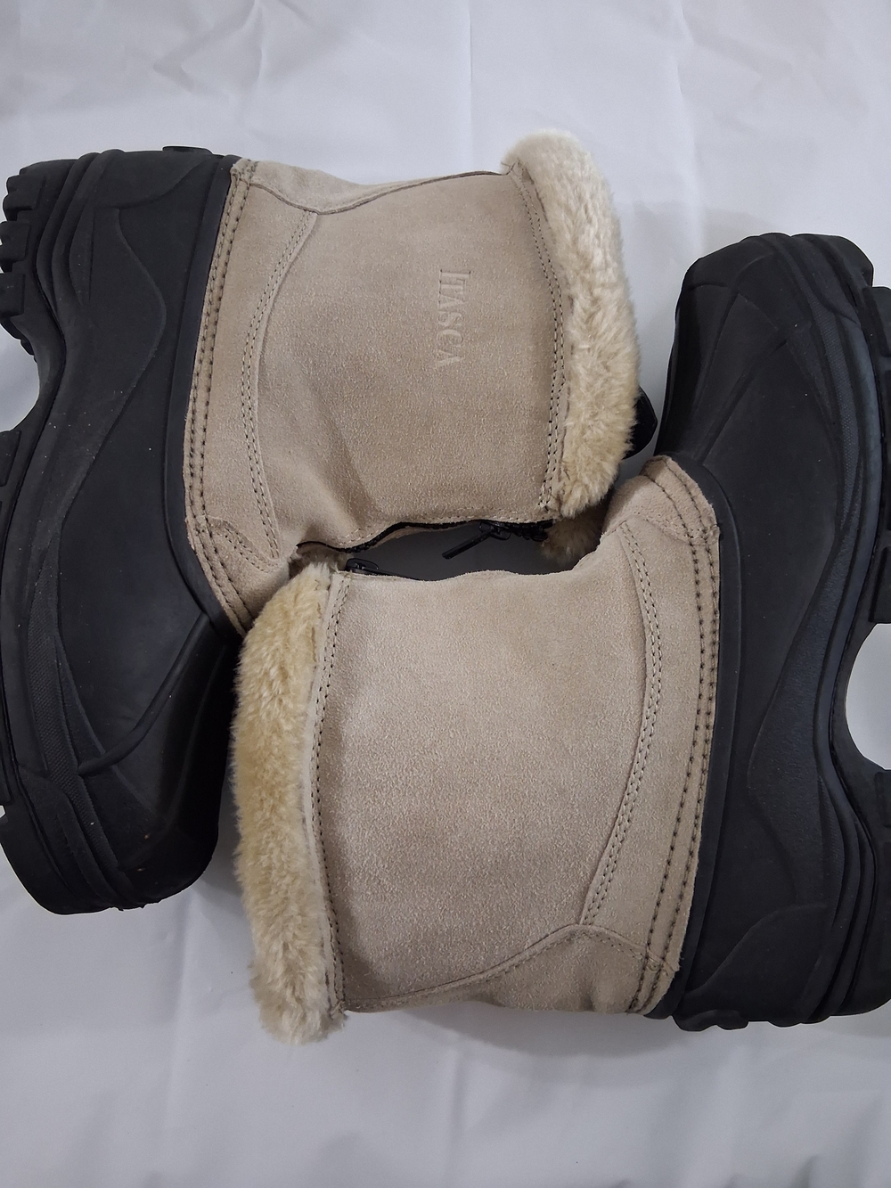 (ITASCA) Brand Tan Shearling-Trim Winter Boots